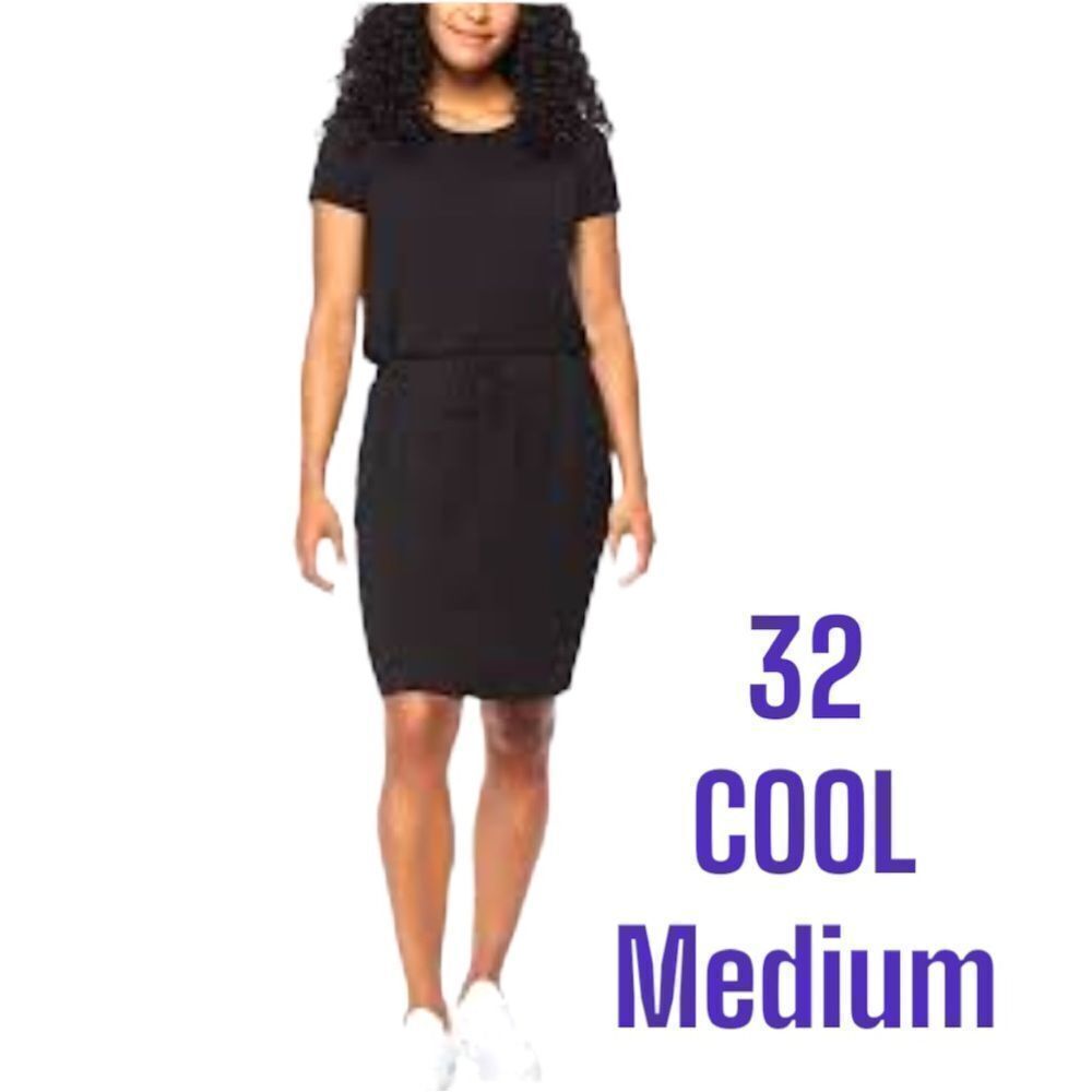32 Degrees Black Casual Short Sleeve Dress